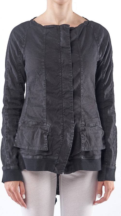 RBS23-3831107 Back Zip Jacket in Black