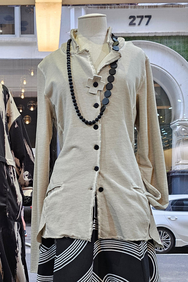 A Sweat Blazer in Greige 8044