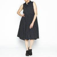 Mimosa Dress Black Stripes