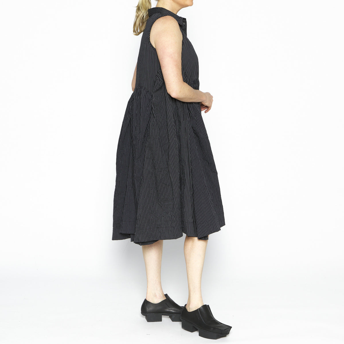 Mimosa Dress Black Stripes