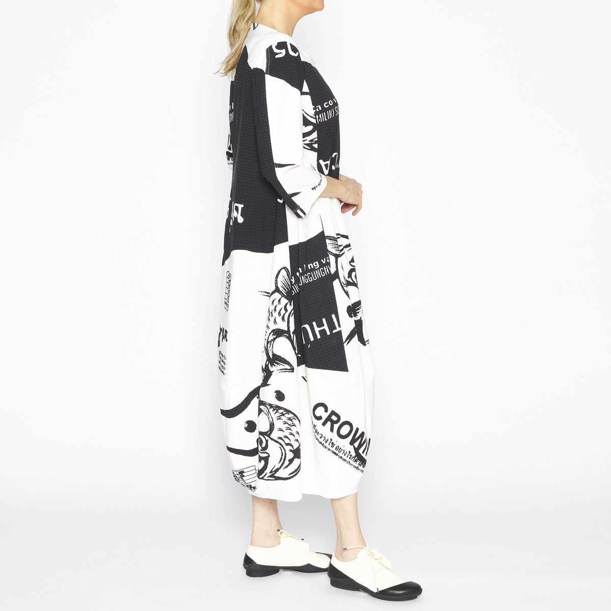 Black Ivory Print Dress