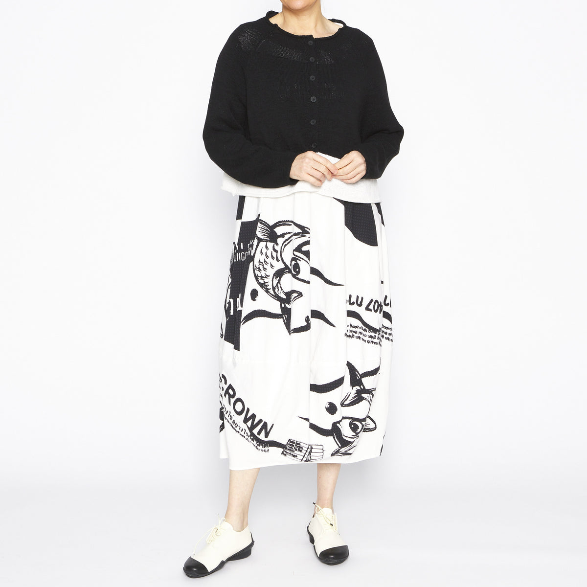 Black Ivory Print Dress