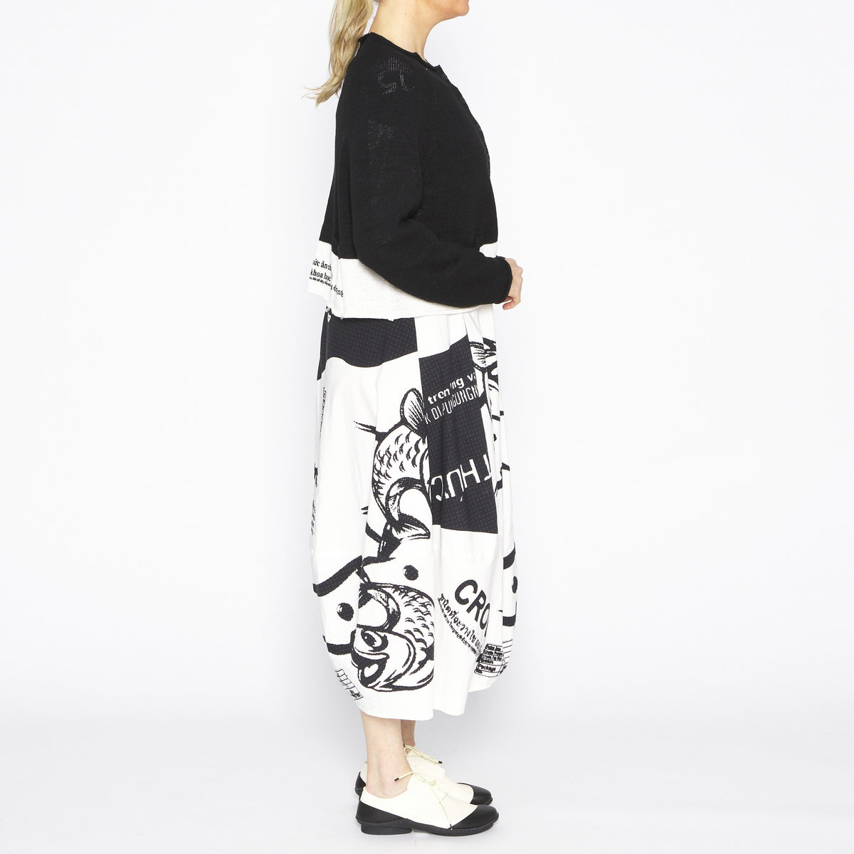 Black Ivory Print Dress