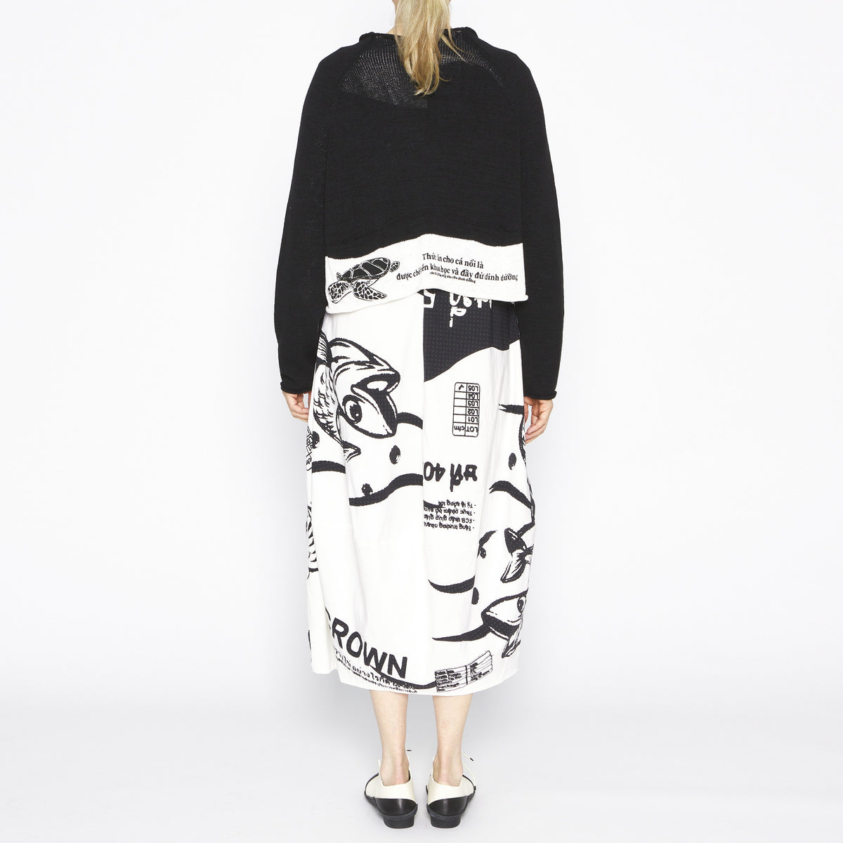 Black Ivory Print Dress