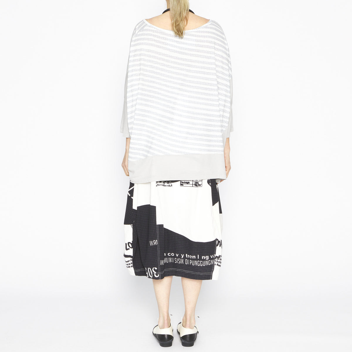 Black Ivory Print Skirt
