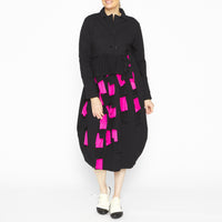 Giulia Black w/ Fuchsia Dress