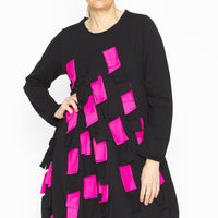 Giulia Black w/ Fuchsia Dress