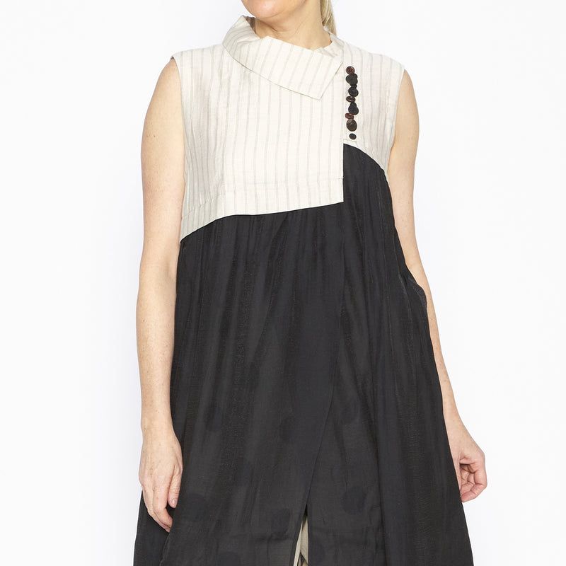MU251631- Delphine Dress Natural & Black
