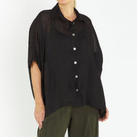 Marlon Black Linen Shirt