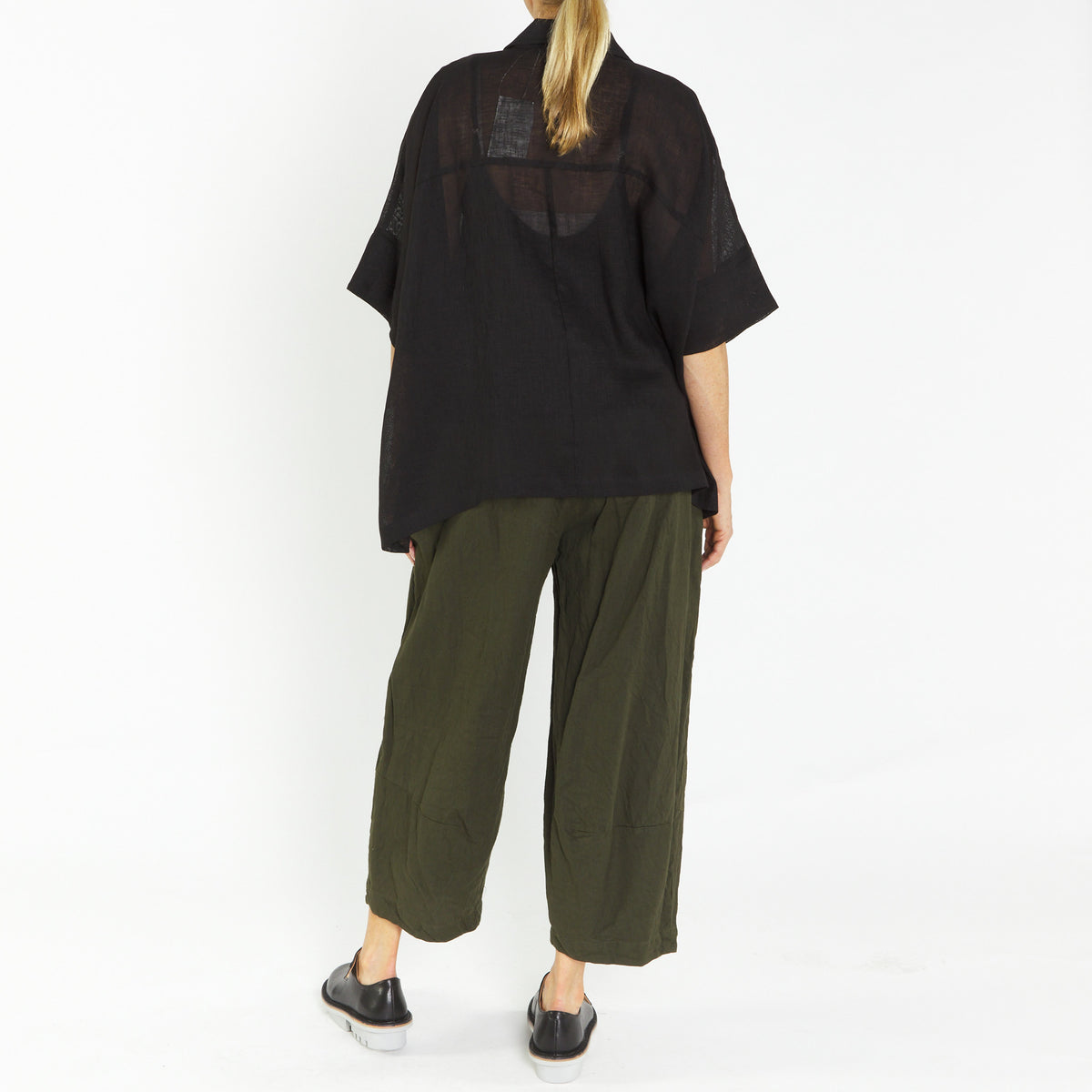 Marlon Black Linen Shirt