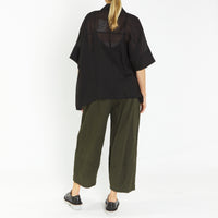 Marlon Black Linen Shirt