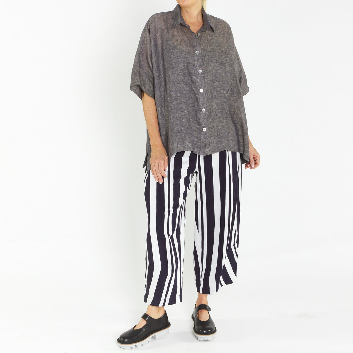 Alpha Navy Stripe Pant