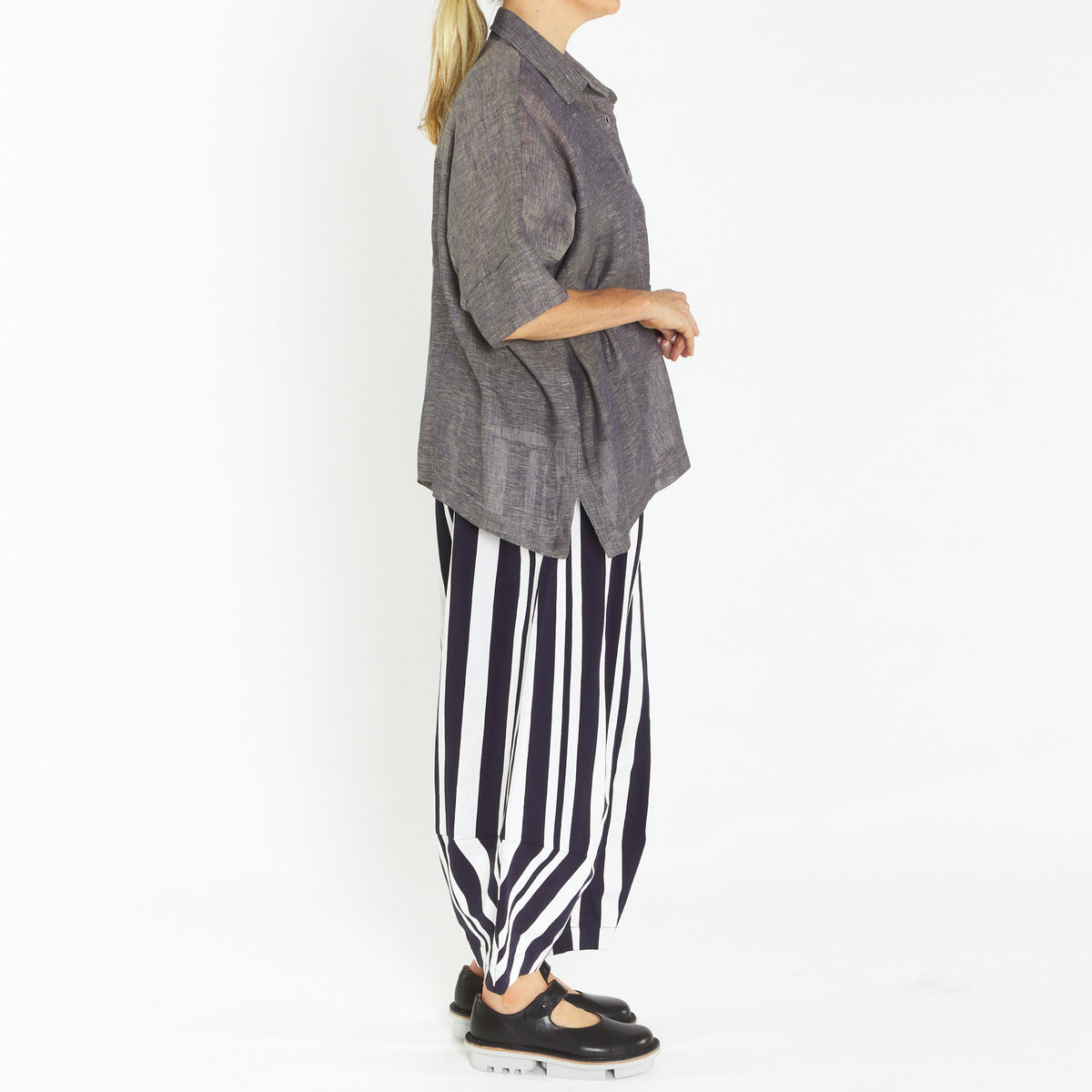 Alpha Navy Stripe Pant