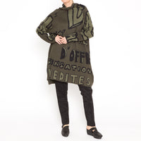 Anna Khaki Jacquard Tunic