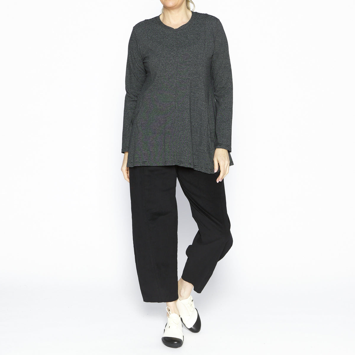 Jesse Black Fine Stripe Tunic