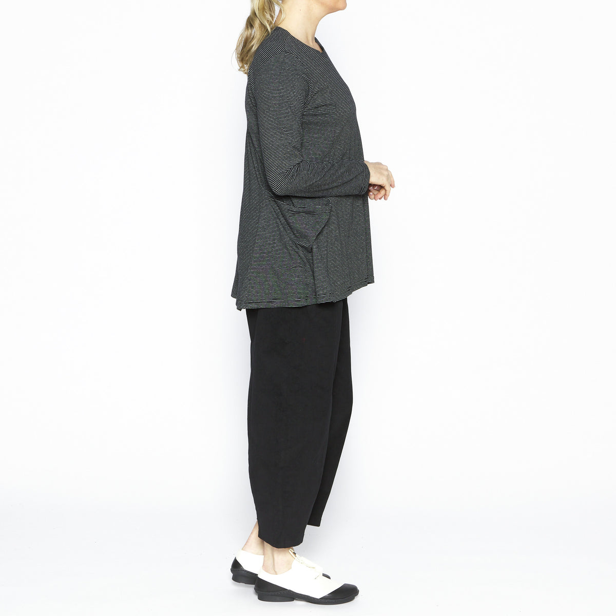 Jesse Black Fine Stripe Tunic