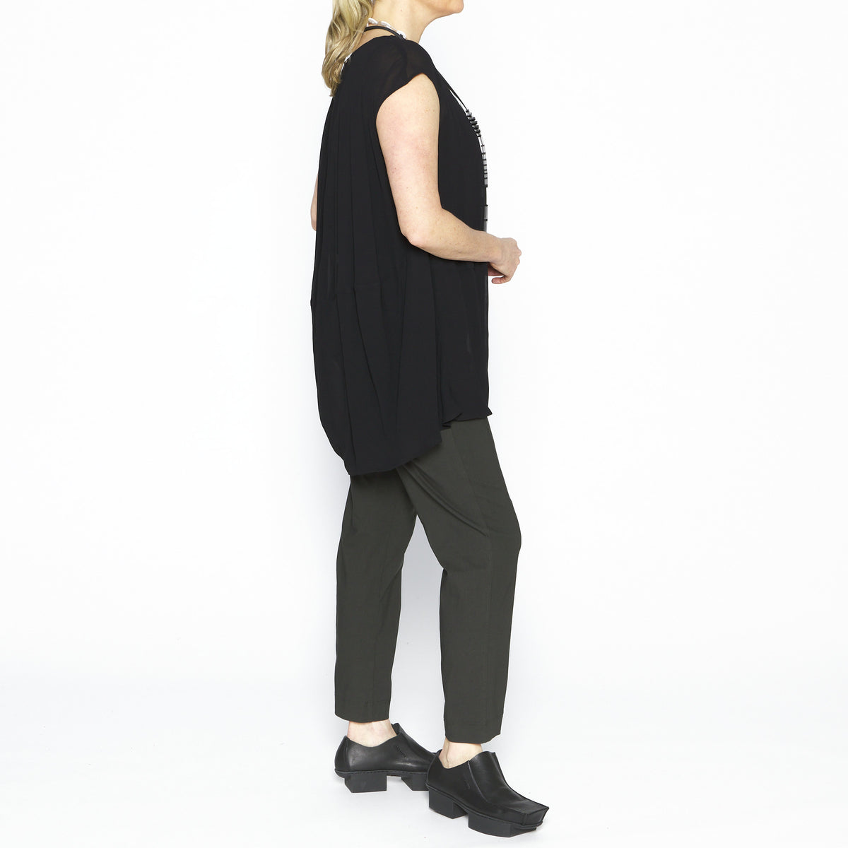 Tully Black Georgette Tunic