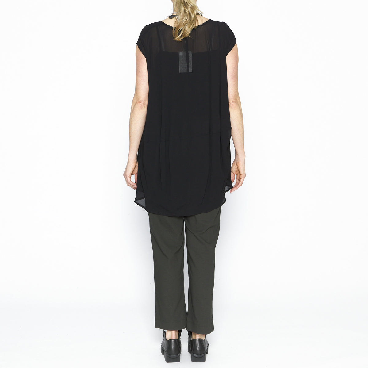 Tully Black Georgette Tunic