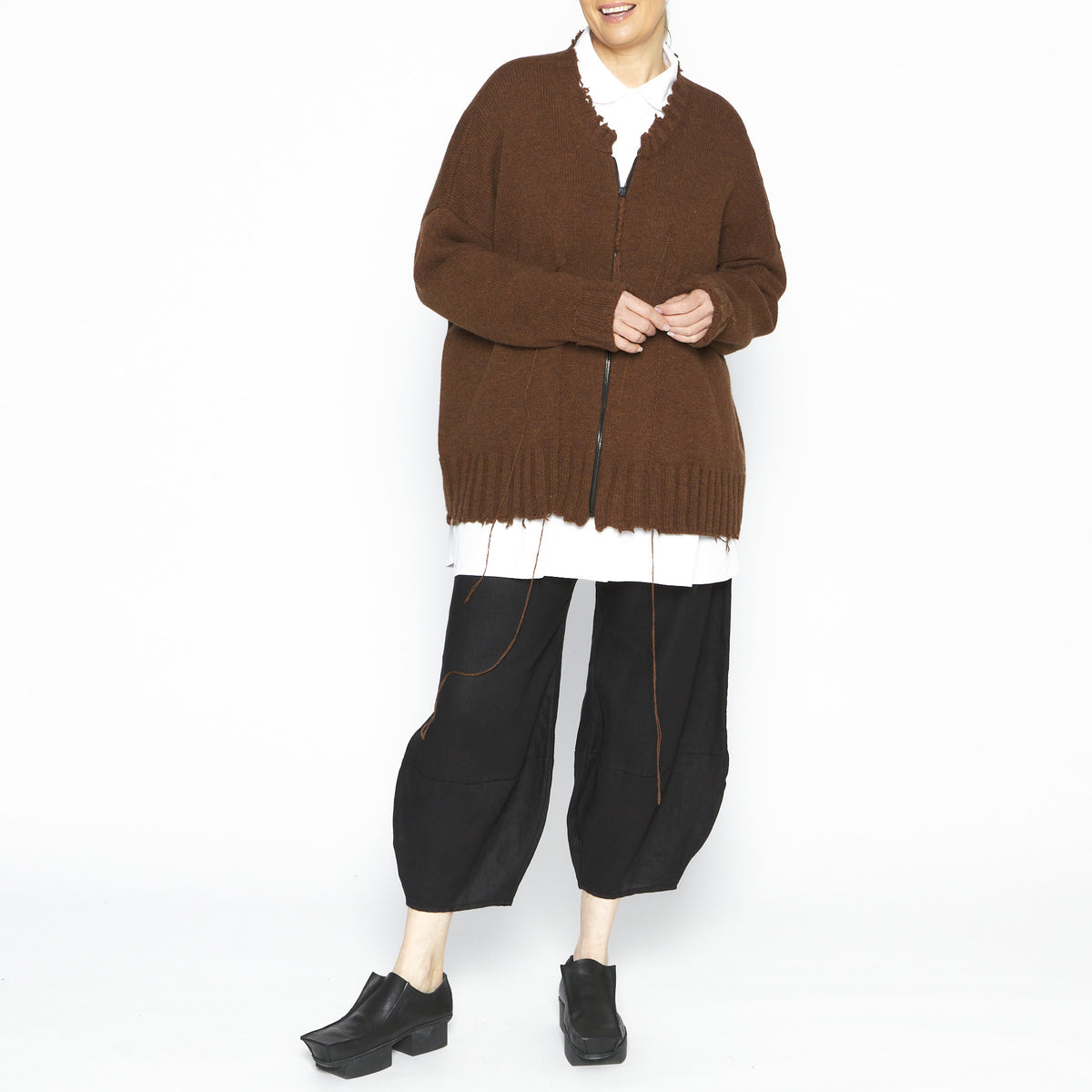 Tobacco Cardigan Pull Over SN-3055