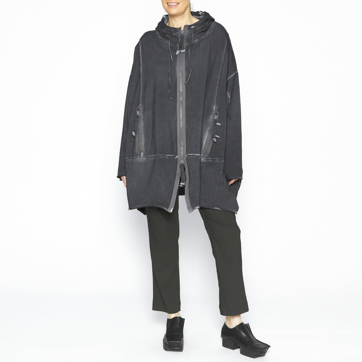 Cocoon Tunic Jacket in Antrasit