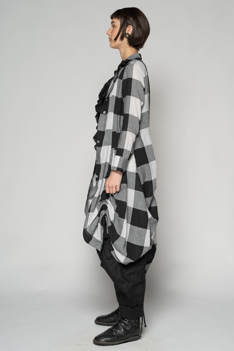Oki Black Gather Dress