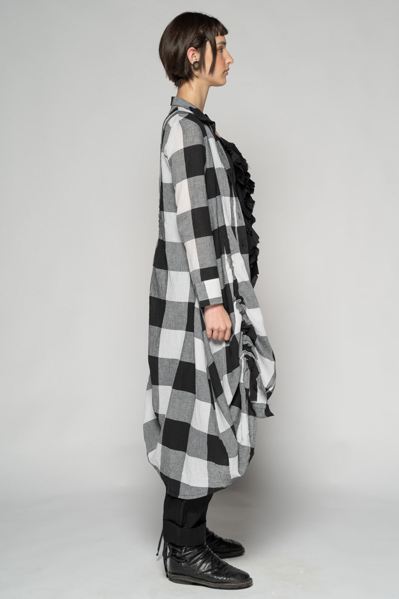 Oki Black Gather Dress
