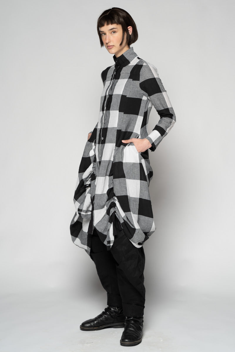 Oki Black Gather Dress