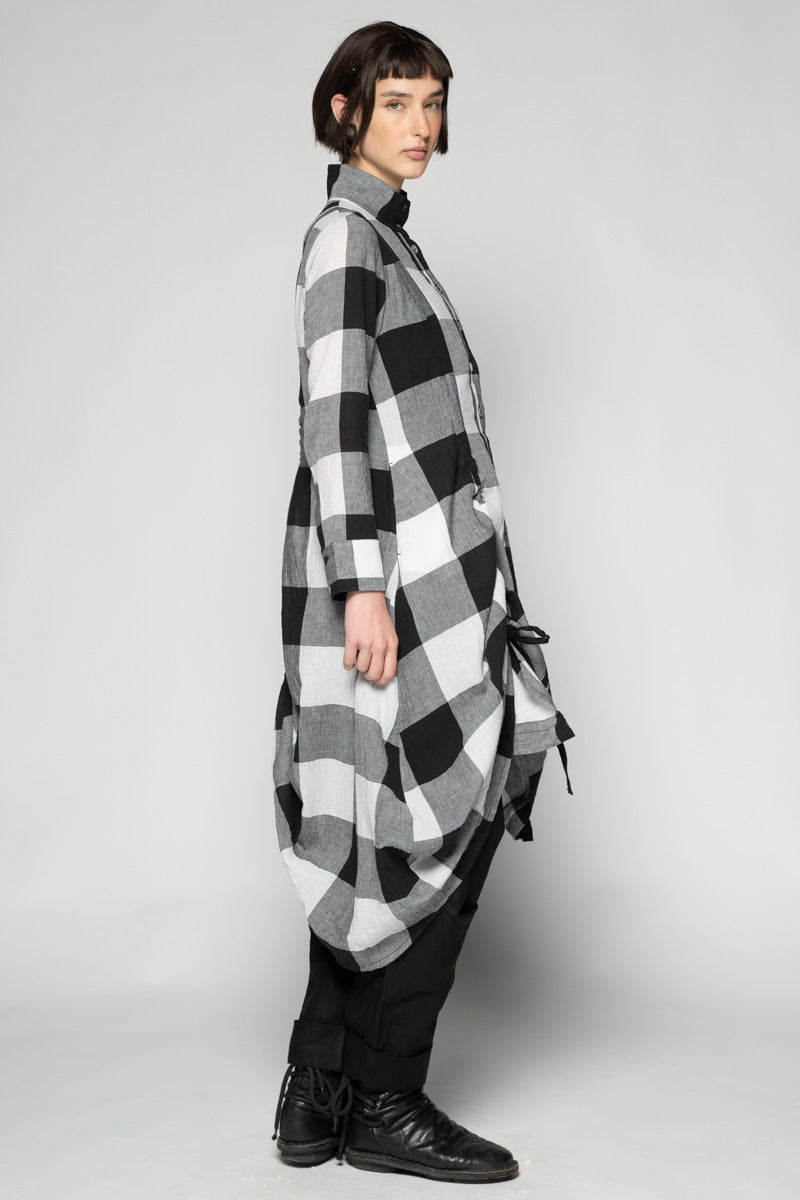 Oki Black Gather Dress