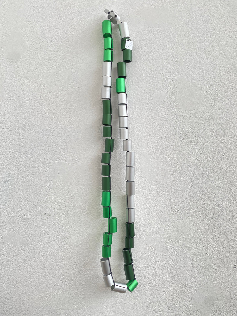 CB394 Green Tubes Necklace