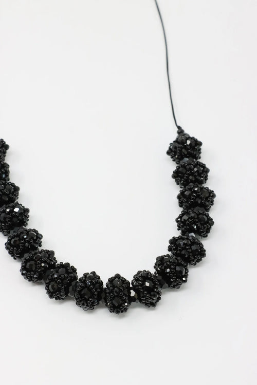 1533 - 16 Donut Necklace in Black