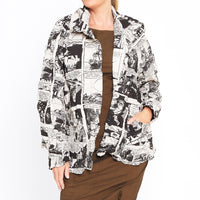 RBW24-3431111 Papercrush Jacket in Comic Print