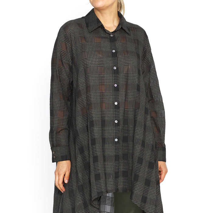 Simone Black Check Shirt