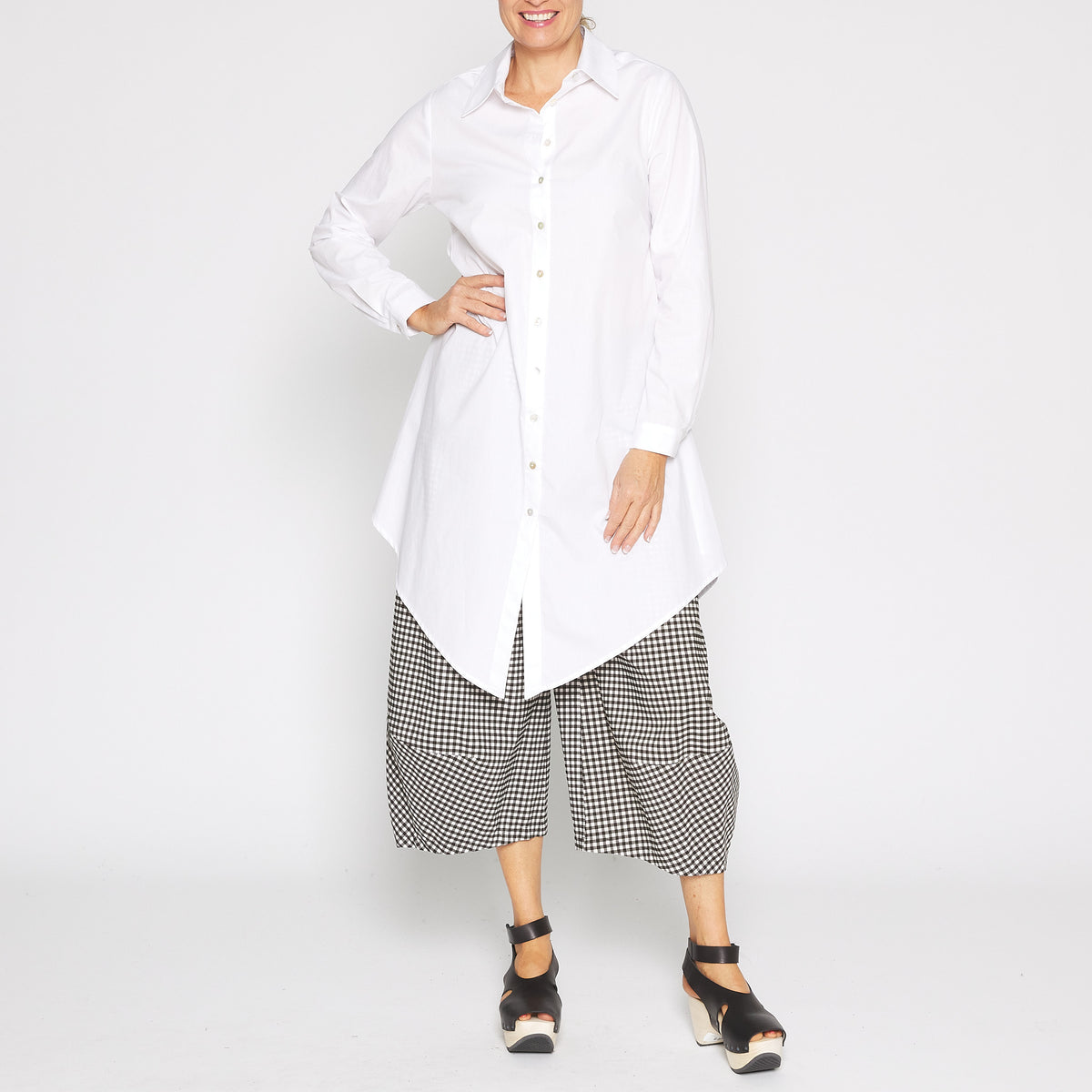 Tessica White Poplin Shirt