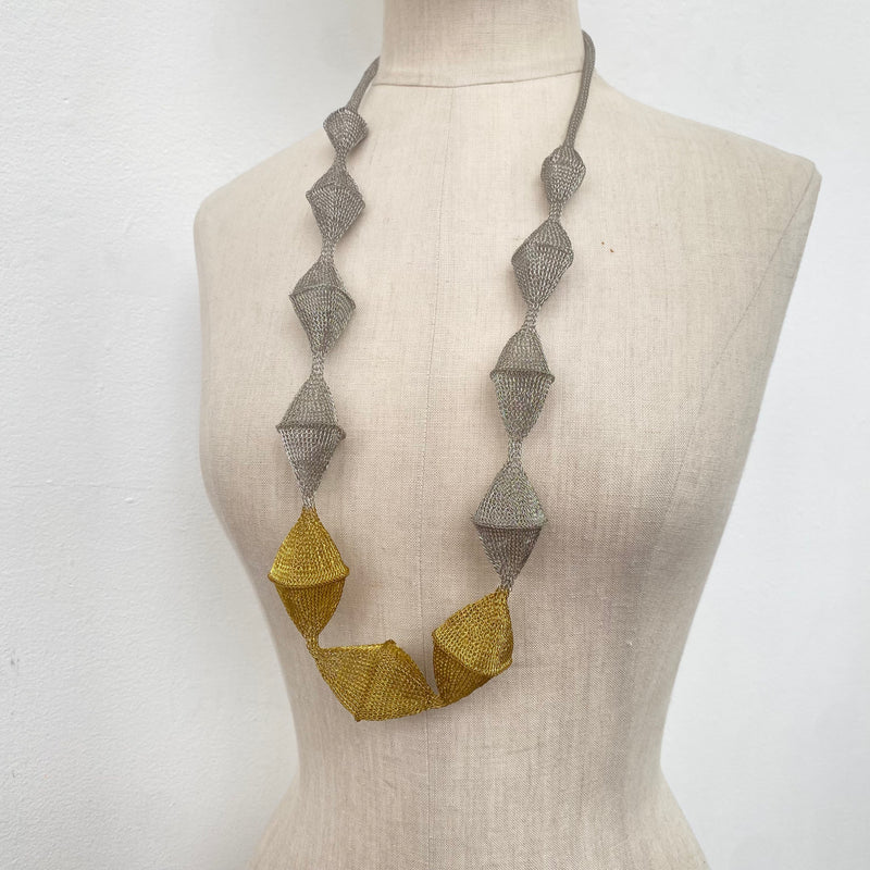 Prism Necklace - Silver/Brass