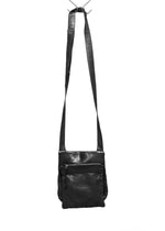 Double Flat Black Leather Bag  SN-013