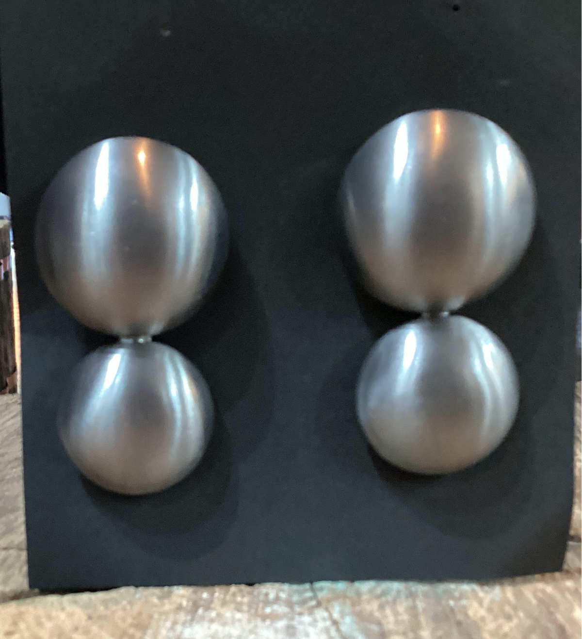 Double Disc Acid Earrings