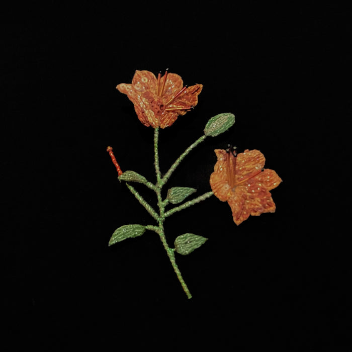 Orange Lily Brooch