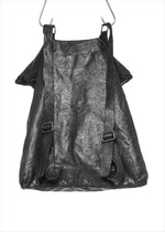 SN-001 Black Leather Backpack