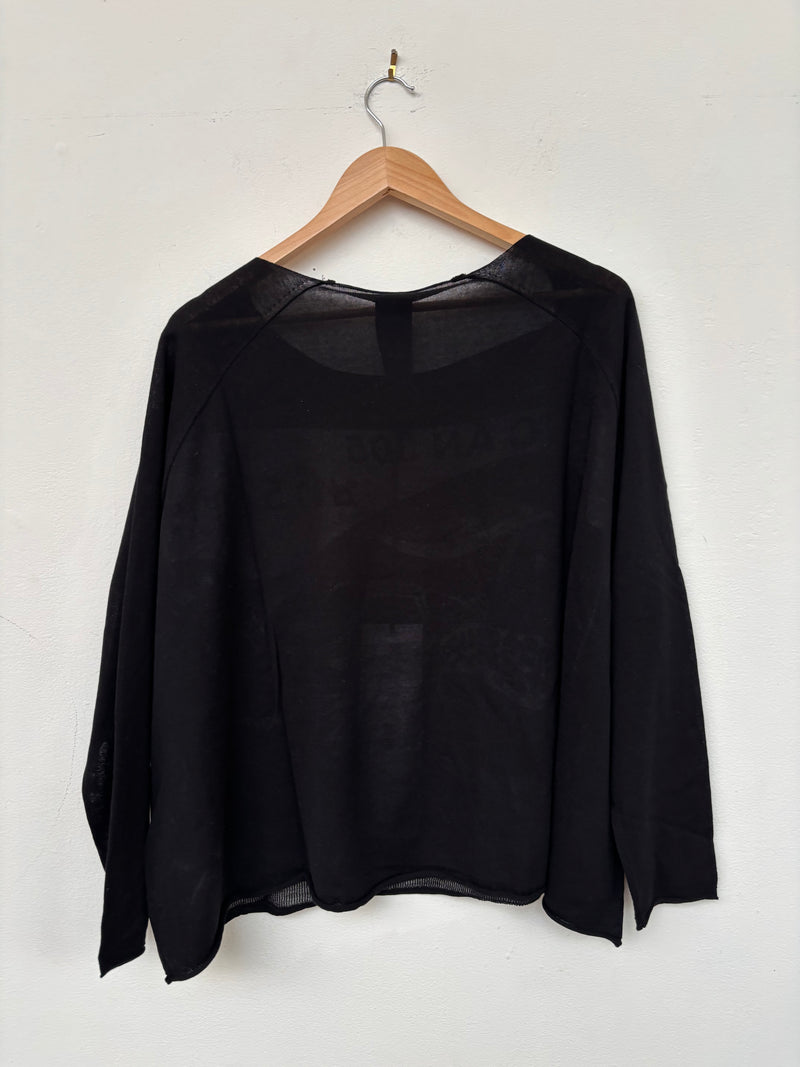 Pullover Black Ivory Jacquard