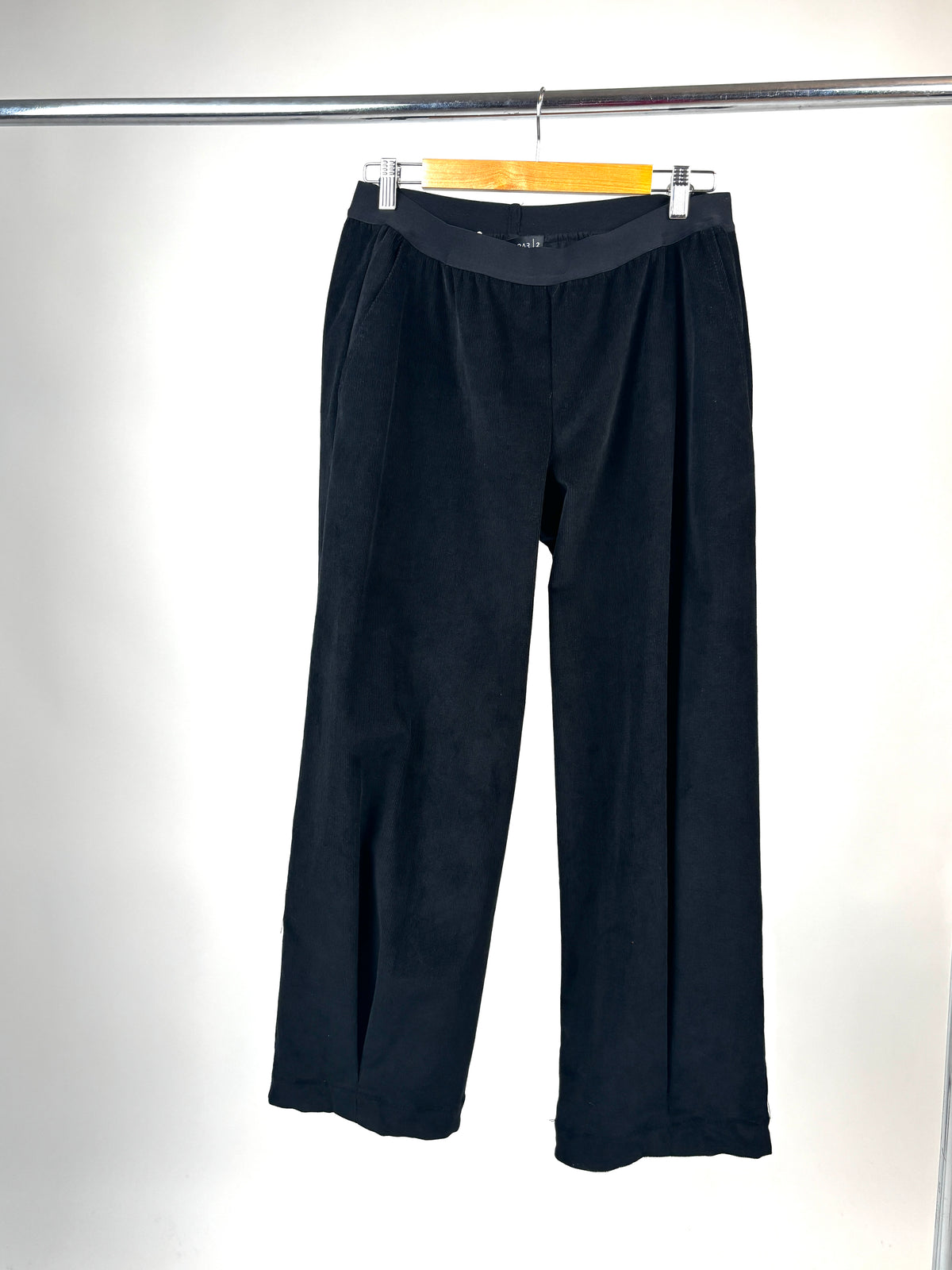 Cappa Black Cord Pant