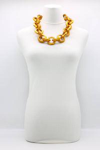Long Recycled Red Wooden Loop Chain
