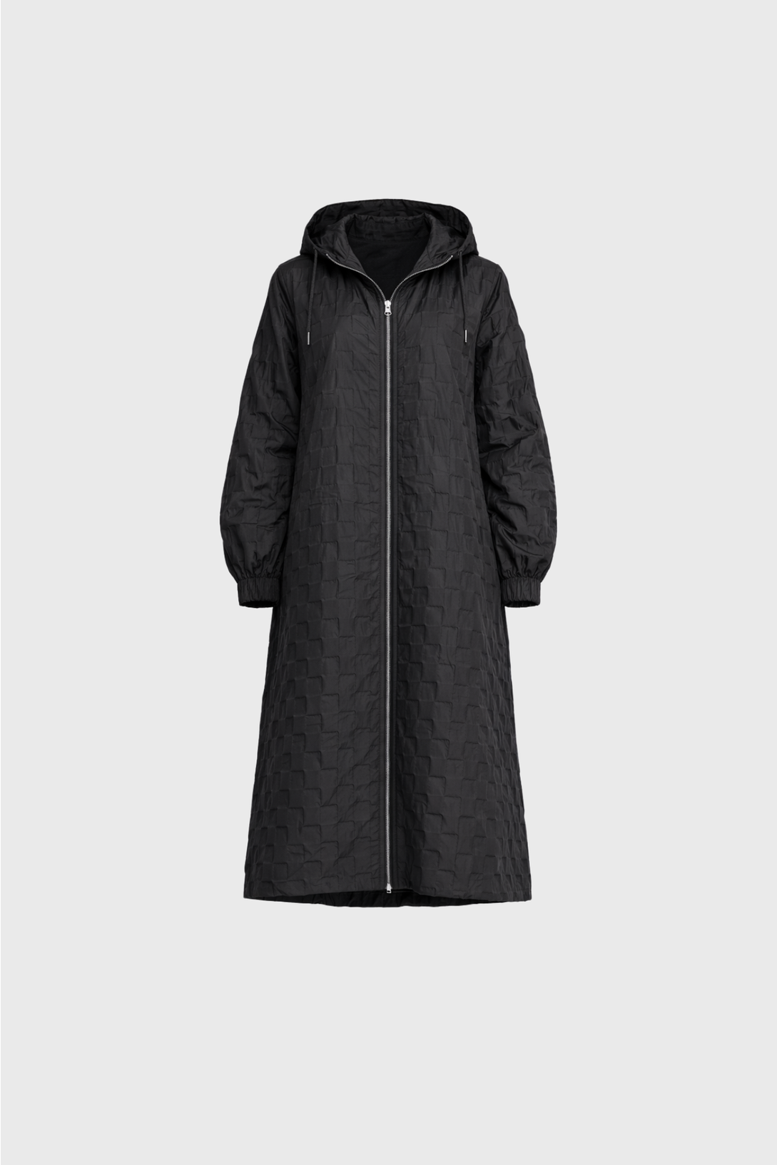 Textured Ascribe Raincoat Black