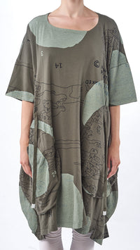 RBS23-3290914 Oversized Pocket Dress Olive