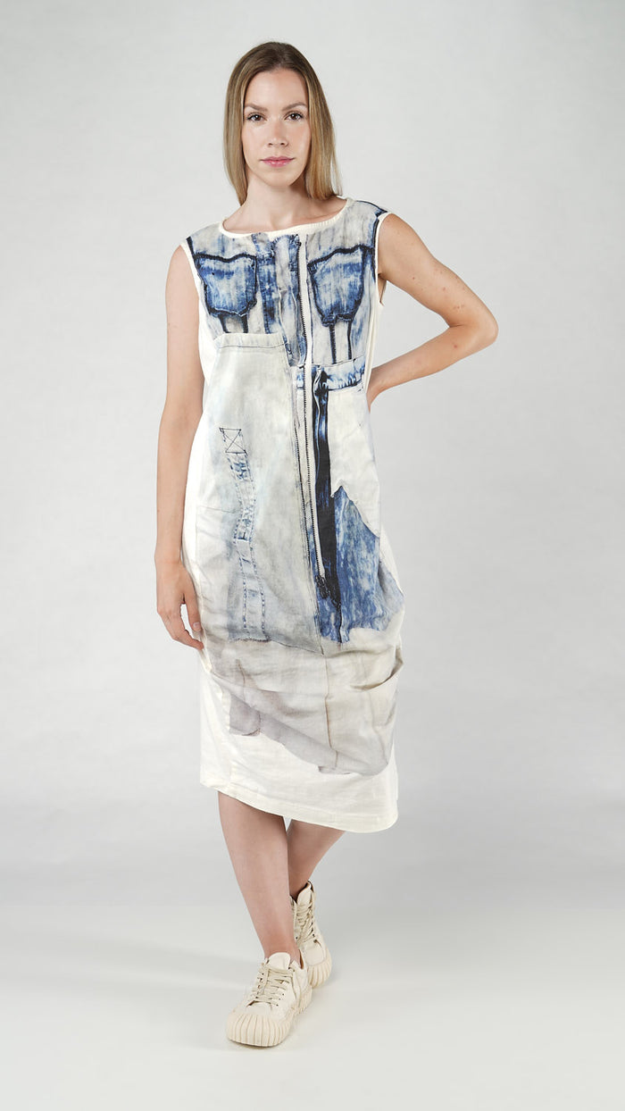 Denim Print Dress