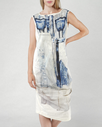 Denim Print Dress