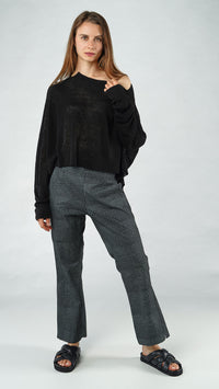 Black Knit Pullover