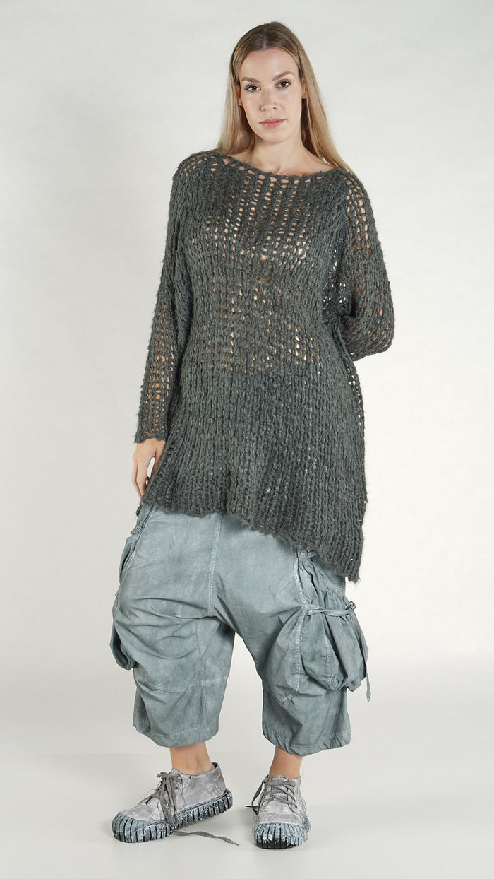 2650702 Long Knit Top Seaweed