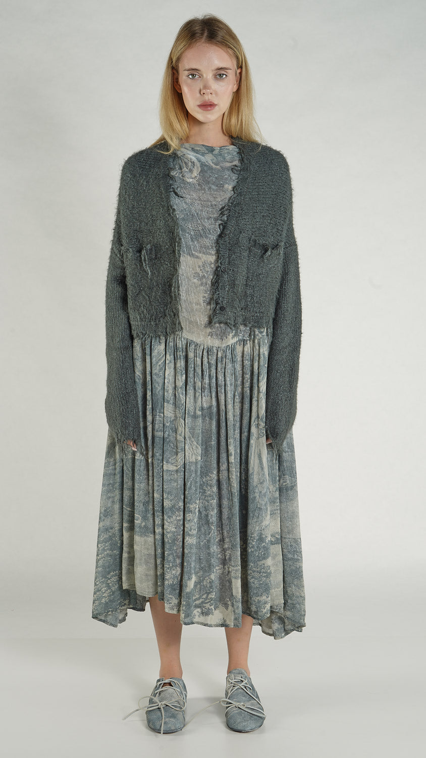 2770905 Seaweed Print Dress