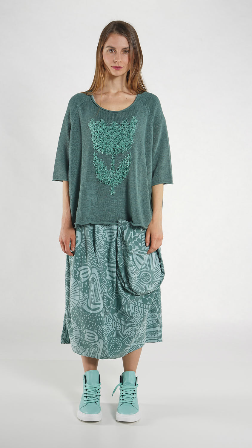 3480704 Grass Jacquard Jumper