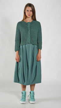 3737104 Grass Textured Knit Cardigan